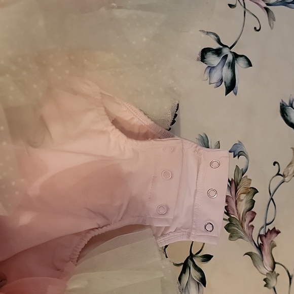 Little Me Adorable Dress Pink with Tulle Skirt Size 9M EUC - Picture 5 of 6